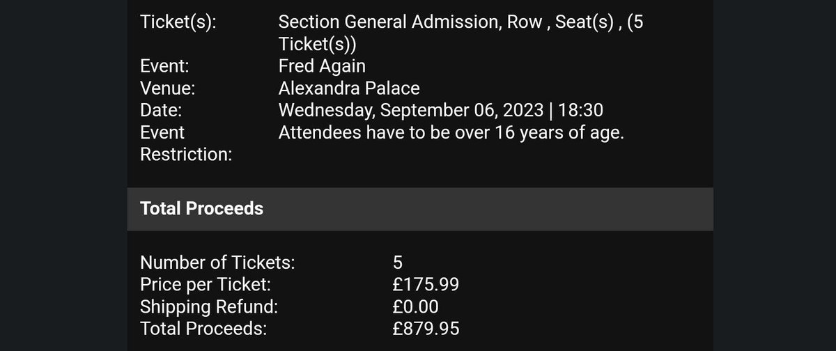 Fred Again not bad for £40 tickets.