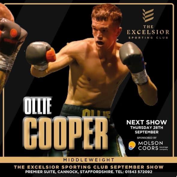 Cannock’s top Middleweight Prospect @OllieCooper21 fights again on the next Excelsior Sporting Club BlackTie Dinner Show @ThePremierSuite Cannock on Thurs 28th Sept

Hosted by SteveBunce, RichieWoodhall & RayBoomBoomMancini
Book Here: ticketpanda.io/event/the-exce…
T:01543572092 Opt1