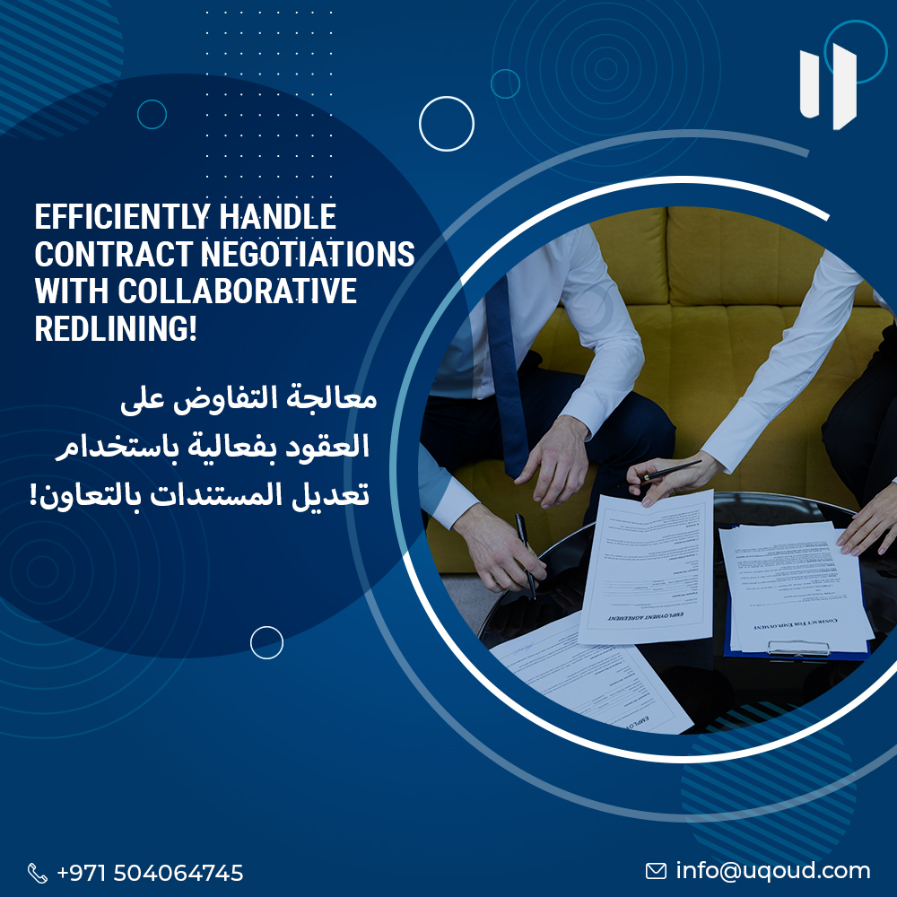 Streamline contract negotiations with collaborative redlining features.

Visit
uqoud.com

#contractmanagement #projectmanagement #contracts #contractadministration #procurement #contract #contractor #contractspecialist #management #legal #contractsmanager