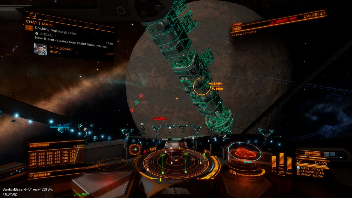 draznull's tweet photo. Weird days in #EliteDangerousOdyssey... I just got attacked by a Hydra in the CG System(Xi Wandga) near the Musashi Megaship 😵‍💫 https://t.co/qH8iDDTybT