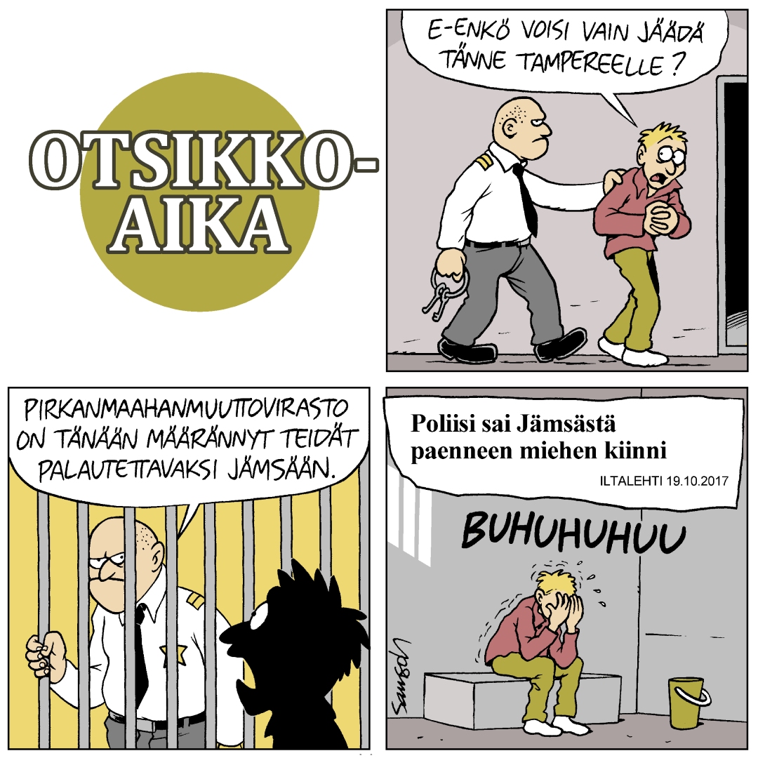 otsikkoaika's tweet photo. ping @iltalehti_fi @Tamperekaupunki #otsikkoaika #sarjakuva #sarjakuvat #huumori #tampere #jämsä https://t.co/WVNyvpXvU0