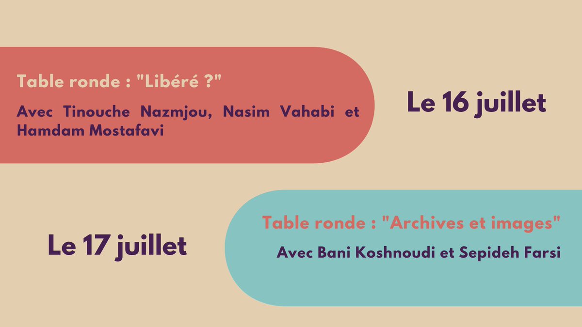 IranGarromedia's tweet photo. Retrouvez du 14 au 18 juillet de nombreuses tables rondes à 10h45 au Musée Angladon (5 rue Laboureur).
Nous vous attendons nombreux !!
Pour participer à la cagnotte en ligne du Pavillon iran : https://t.co/xBRhDotlyI
#Licra #MuséeAngladon #FestivaldAvignon #Programmationoff https://t.co/IYDgXExp62