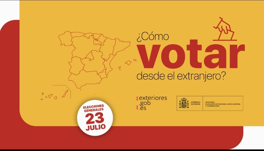 Mañana, sábado 15 de julio, comienzan las votaciones de las #Elecciones23J para miles de españoles residentes en el exterior. Las Embajadas y/o los Consulados Generales de España el mundo, mediante centenares de diplomáticos y empleados públicos, prestarán este servicio.