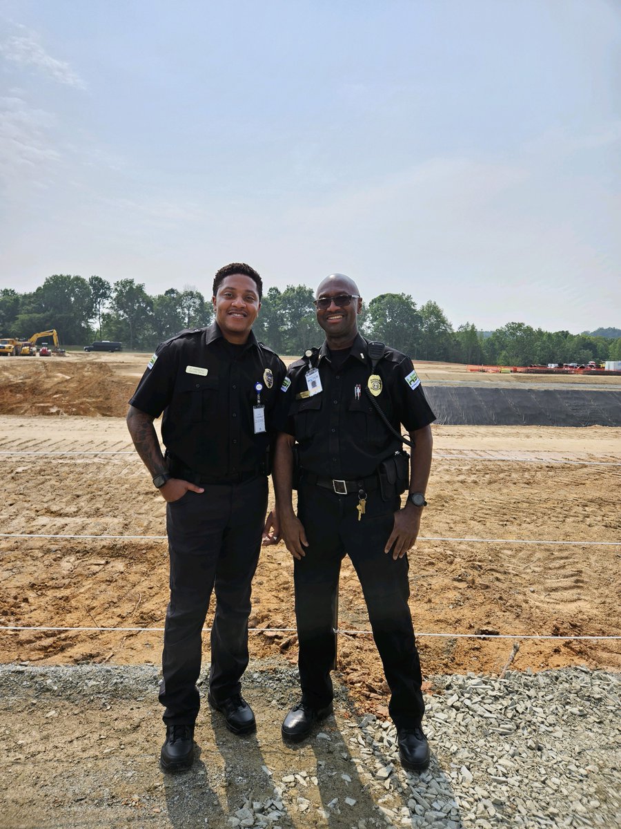 Going to Stowe Regional Water Resource Recovery Facility near the WhiteWater Center in Charlotte to check on my gate officer there as they build that facility.