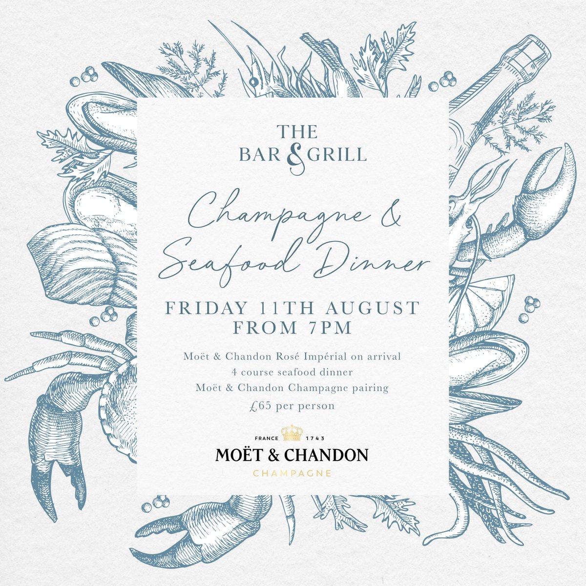 We’re delighted to be partnering with @Moet_UK  for our upcoming event celebrating the very best of Lancashire seafood.

Click the link below to view the menu and book your tickets!
vouchers.jamesplaces.co.uk/events/champag…
