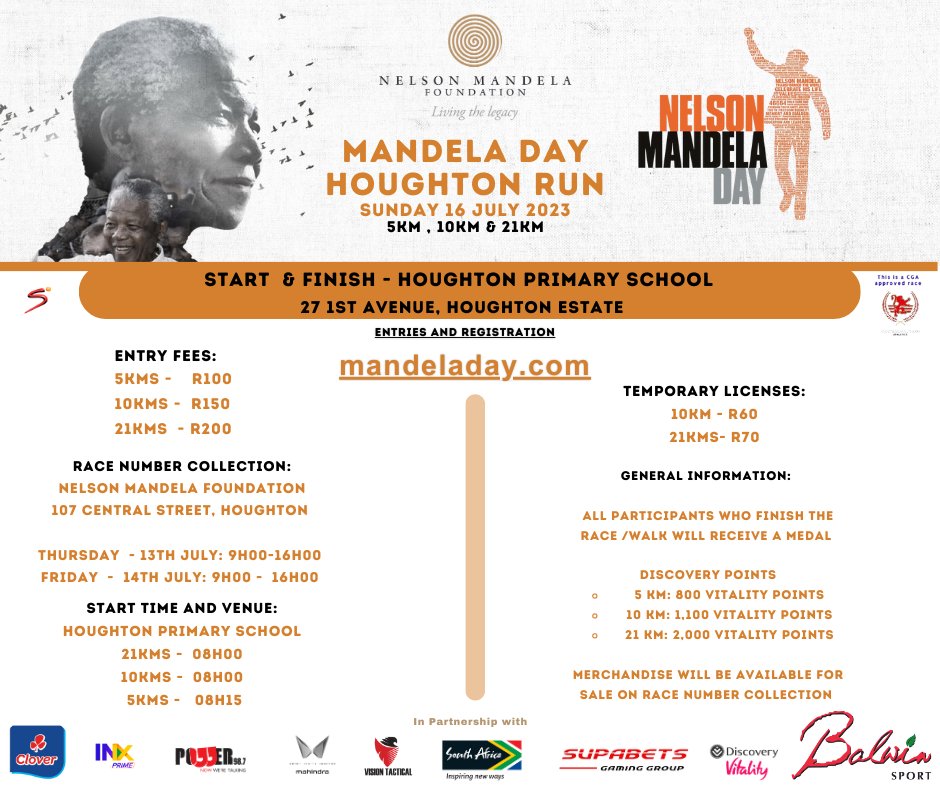 BalwinProp's tweet photo. Are you ready? The #MandelaDay Houghton Run takes place at Houghton Primary School this Sunday! Register here: https://t.co/UOOy2orYjj https://t.co/obNqMTJpgC