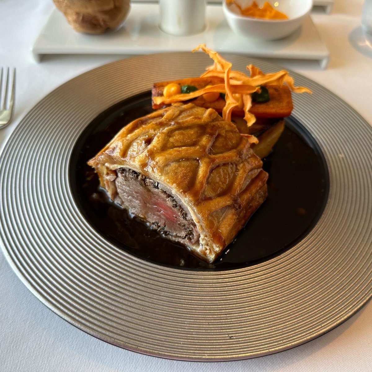 georgeanddan's tweet photo. Silver Fork onboard Marella Voyager was incredible. The food was great, as was the service! 🍴 
You can choose the à la carte menu priced at £36.95 per person, or £46.95 for the 7-course tasting menu. We chose the à la carte and did not regret it 😄
AD [Media Trip] #Bonvoyager https://t.co/xQgPQJudVH