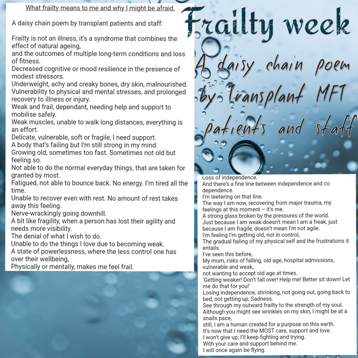 Transplant MFT -Jim Quick & Transplant outpatients tweet media