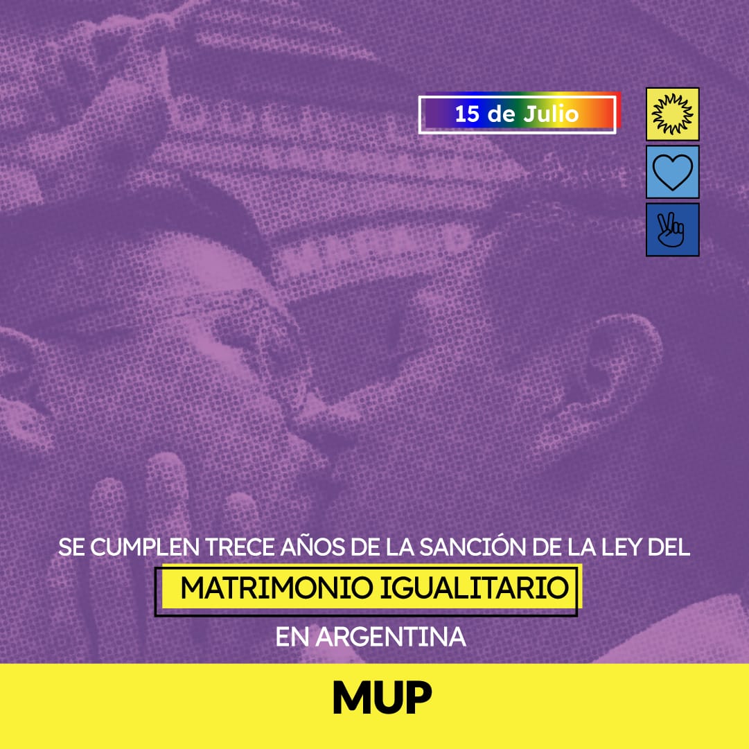MUPLaPlata's tweet photo. El 15 de julio del 2010, el Senado aprobó el dictamen de modificación de la Ley Civil de Matrimonio para permitir el matrimonio entre personas del mismo sexo. Argentina fue el primer país de Latinoamérica en contar con una legislación de este tipo. https://t.co/86buwce8FF