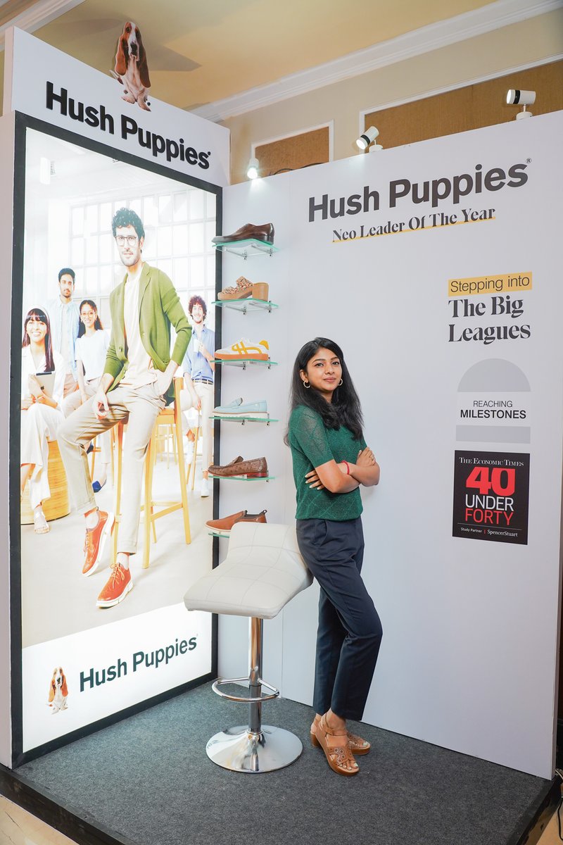 Congratulations to Tejaswini Manjunath, the winner of the "Hush Puppies Neo Leader of the Year" contest! Her innovative leadership style and effortless flair stood out among 700+ entries. 

#NeoCasualsForNeoLeaders #ET40UnderForty #Winner
