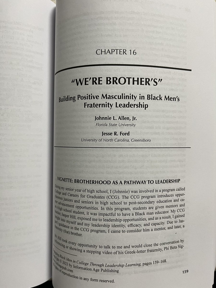 JohnnieLAllenJr's tweet image. Excited to announce that I am featured as a chapter author in a new book, Engaging Black Men in College Through Leadership Learning. Available from @InfoAgePub here:  infoagepub.com/products/Engag…
 and Amazon: tinyurl.com/mrx4f2u4 🔥💪🏾 Truly grateful for this opportunity! 🙏🏾