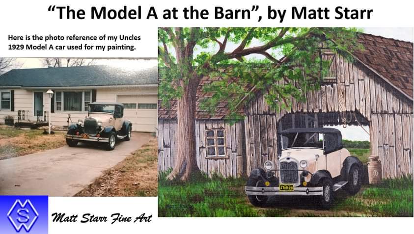 July 14th is US Collector Car Appreciation Day.   Here is my painting of a 1929 model A car at a barn.   redbubble.com/shop/ap/325621…       #car #cars #carcollectors #antique #vehicle #vehicles #auto #autos #automobiles #modelA #collector