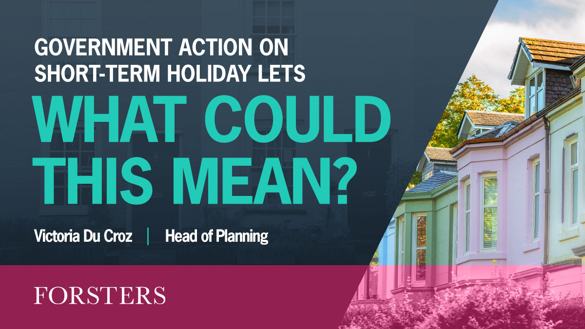 ForstersLLP's tweet image. Head of Planning, Victoria Du Croz, discusses how the Government has responded to mounting pressure to address the adverse impact of short-term rentals.
Read more here: 
forsters.co.uk/news/blog/gove…