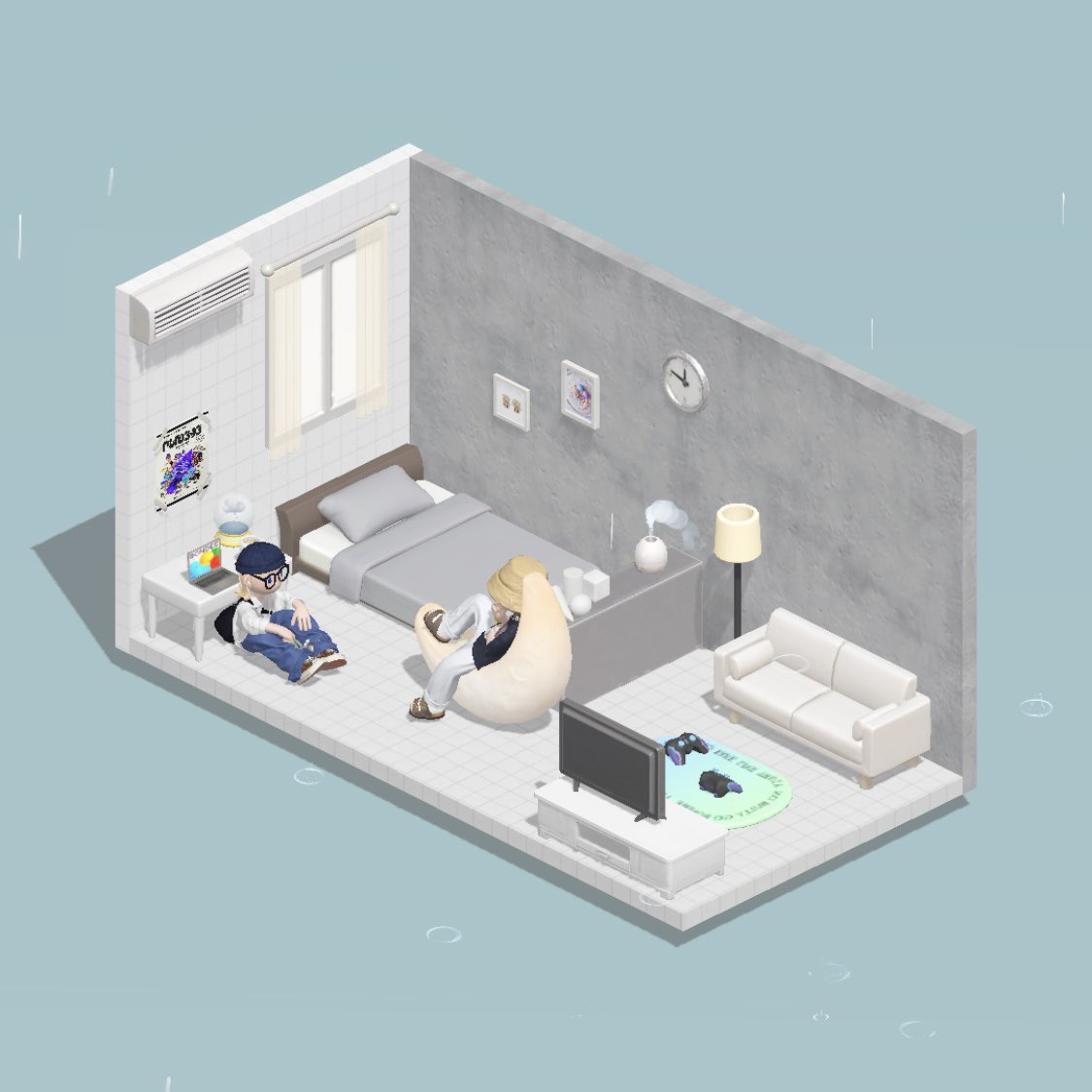 あべかわさんの部屋におじゃましたとき