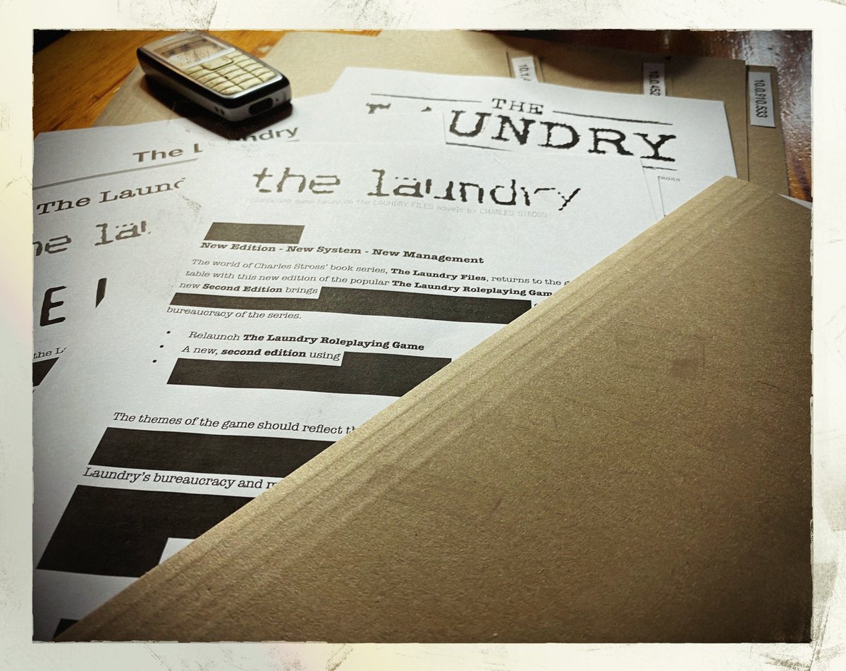 cubicle7's tweet photo. We are delighted to announce our return to the world of Charles Stross’ The Laundry Files! Watch out for the second edition coming soon. We’ll share what we can, and I’m off to set the building alarm right now… 
#RPG #TTRPG #LaundryFiles

Read more: https://t.co/SyLDQticvg https://t.co/sWKvMbrH7H