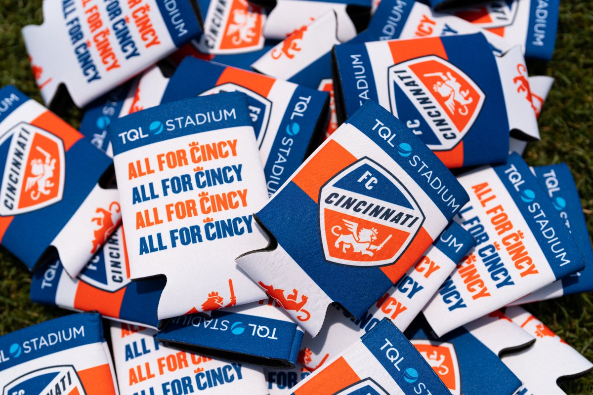 fccincinnati's tweet photo. Keep your drinks cool this summer in style with a little help from Total Quality Logistics (TQL).

Every fan will receive two limited edition koozies at the gates on Saturday! https://t.co/W2Rhd1D91y