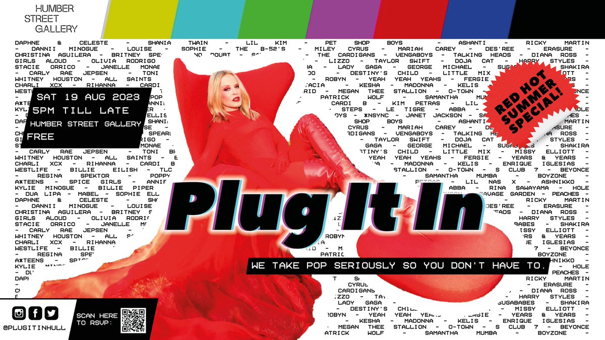PlugItInHull's tweet photo. BACK FOR ONE NIGHT ONLY (for now)

Plug It In is returning for an evening of red hot bangers next month.

Get those hearts 💓Padam Padam💓ing &amp; toes tapping!

Come into our world on Sat 19 Aug when we'll be spinning around the decks at @HumberStGallery😅

https://t.co/IOyWm7MkXU https://t.co/iQB4uPZpat