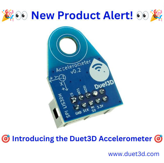 Duet3D's tweet image. 🚀 Launch Day Alert! 🎉 The wait is finally over! We're thrilled to announce the official launch of the Duet3D Accelerometer! 🖨️✨

👀 More details at duet3d.com/duet3d-acceler… 👀

#DuetAccelerometer #PrecisionUnleashed #3DPrintingRevolution #NewProductLaunch