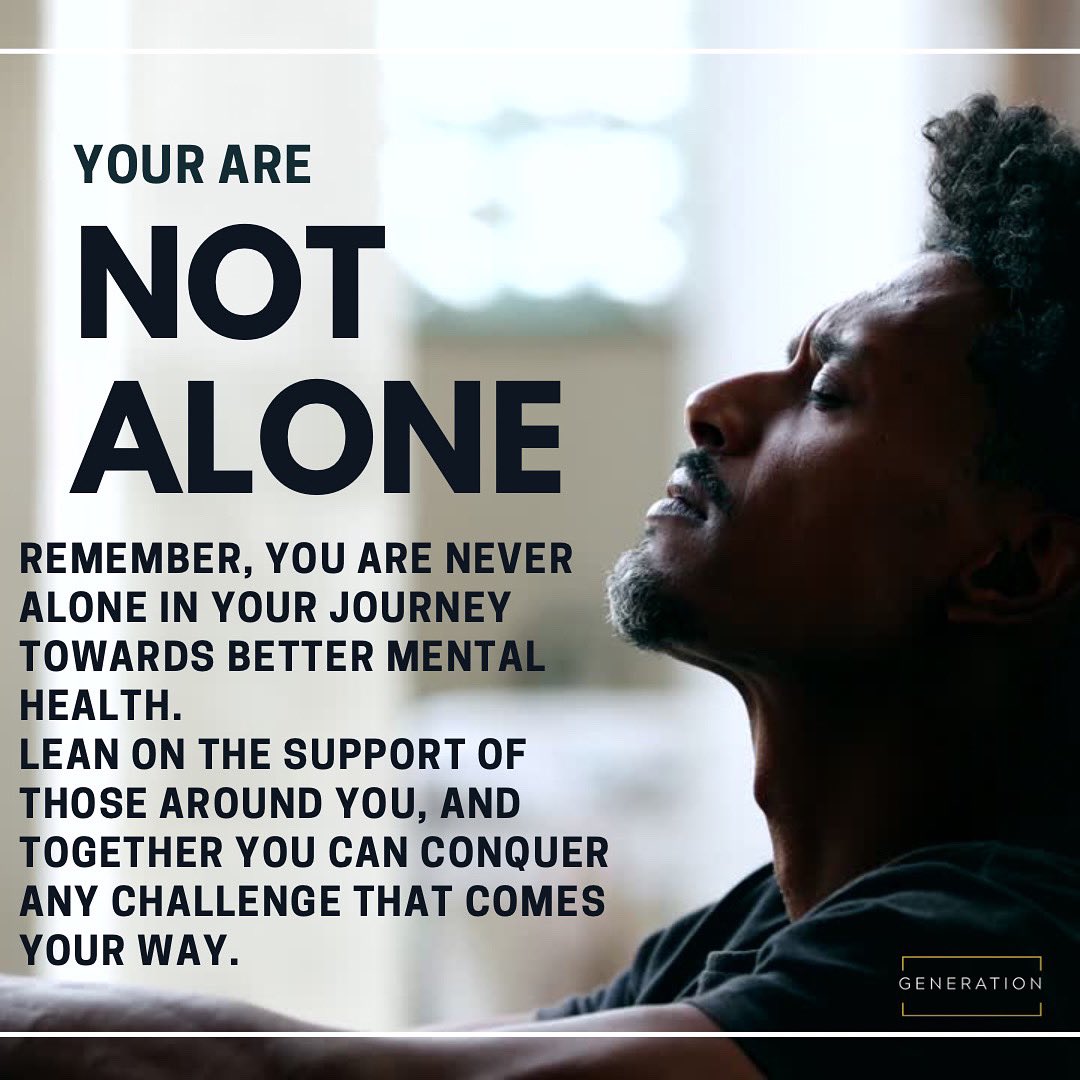 GenerationDmv's tweet photo. Reach out, connect, and support one another. Together, we can overcome any challenge. 💪🏽
#YouAreNotAlone #MentalHealthAwareness
•
#GenerationsDMV #menandmentalhealth
#mentalhealthsupport #mentalhealthadvocate https://t.co/qx4aLRN1xg