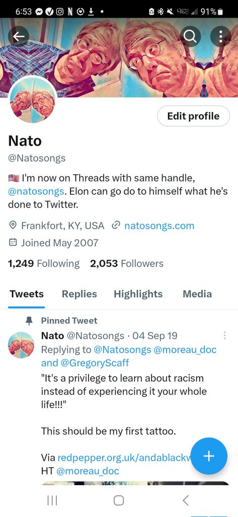 Updated my Twitter bio.