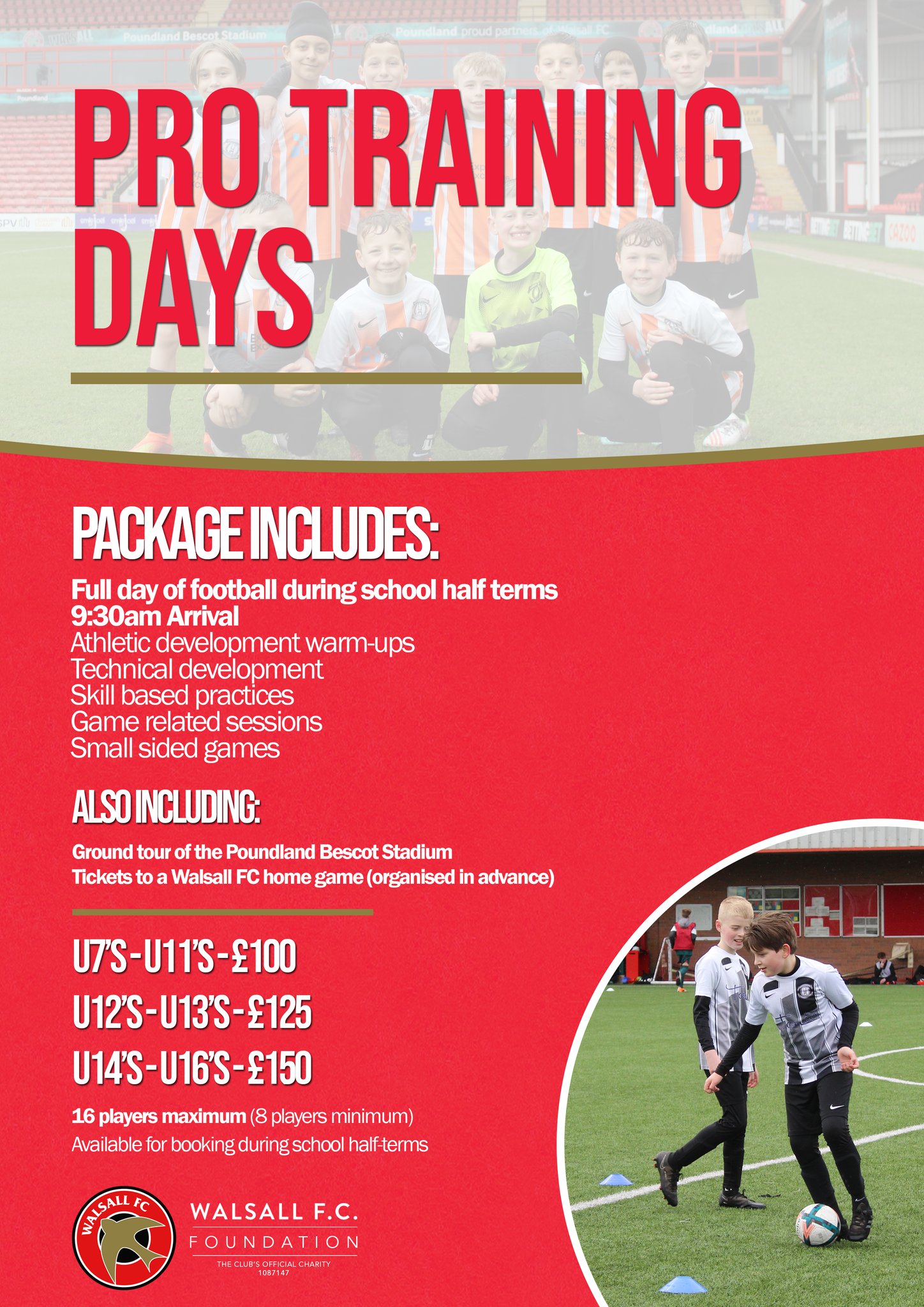 Walsall FC Foundation on Twitter "🏟️ Your junior team can join us for