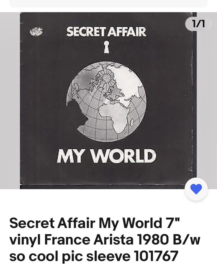 これでフランス盤はコンプリート🇫🇷
Secret Affair / My World 
#SecretAffair