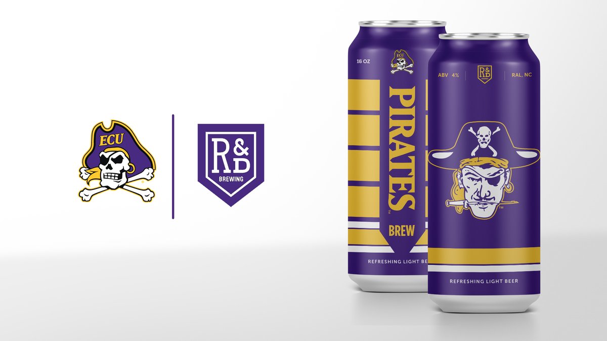 ECUAthletics's tweet photo. R&amp;D Brewing Unveils Pirates Brew As The Official Craft Beer Of @ECUAthletics
📰 https://t.co/k6ktGT3dgs https://t.co/L34FudK9D8