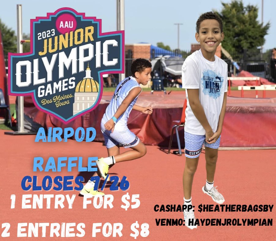 ayyoheather's tweet photo. @MrBeast Please consider supporting a young kid fundraising for his trip to the Junior Olympics at the end of the month. He’s a triple qualifier looking to become a national champ! https://t.co/OruCVUIpCR