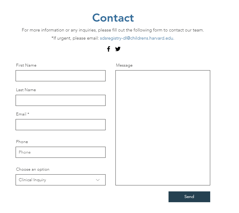 SDSregistry's tweet photo. Are you a physician, patient, or family member with questions about #SDS?

Visit the "Contact us" tab on https://t.co/z3pKjrf8rn to submit an inquiry.

The #SDSR board is composed of experts Akiko Shimamura, MD, PhD, Kas Myers, MD, Coleman Lindsley, MD, PhD, and Chris Reilly, MD. https://t.co/dLTJWaXXUk