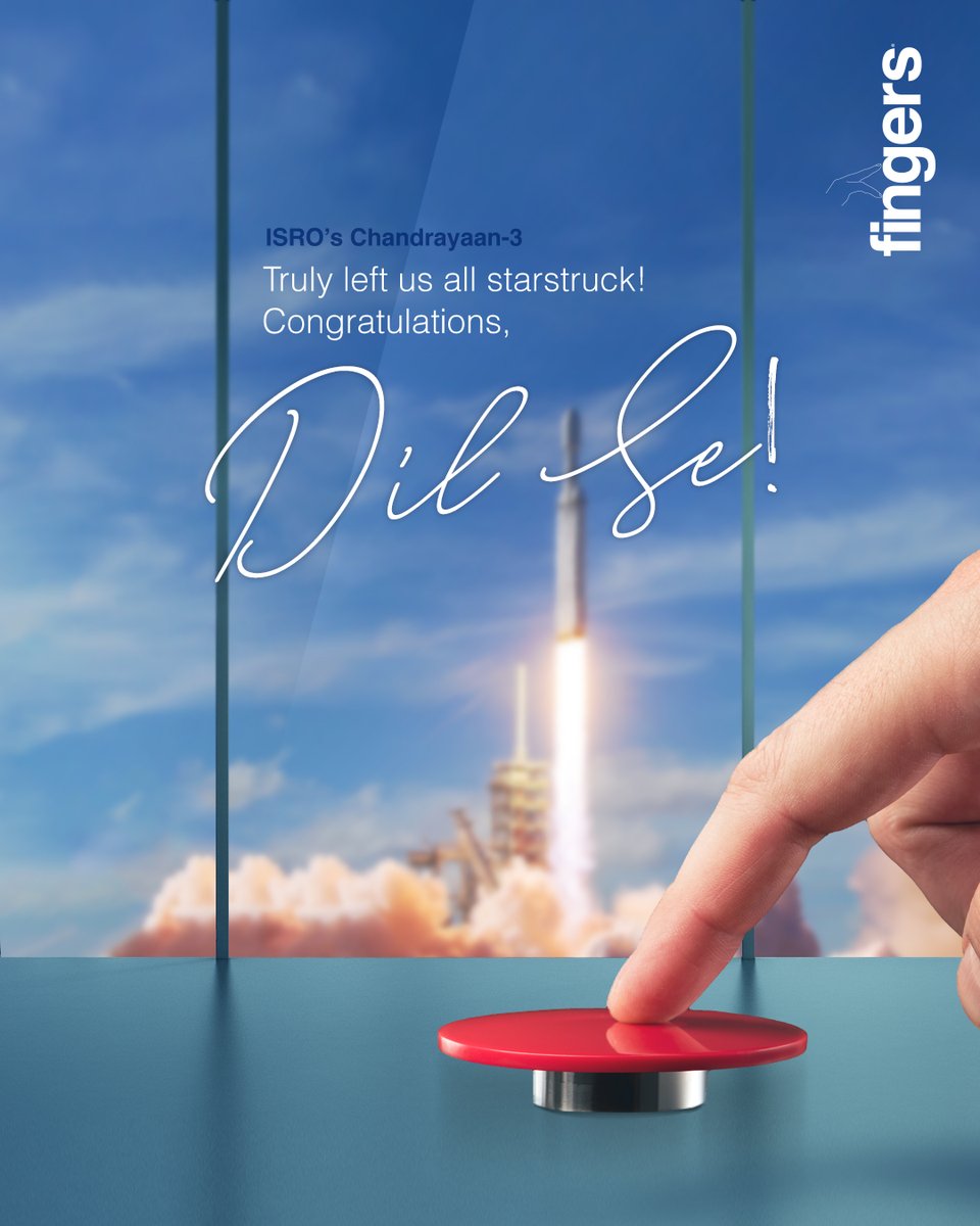 FingersIndia's tweet image. Heartiest Congratulations to ISRO on the successful launch of #Chandrayaan3!🚀
Together, we reach for the stars and inspire the world with our indomitable spirit of exploration and innovation. Truly honoured to witness history being made. #ProudToBeIndian