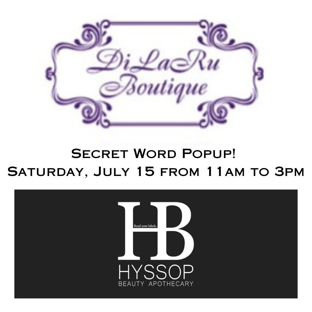 hyssopbeautyllc's tweet photo. #HOWTOHYSSOP POPUP AT HYSSOP!
Sat, 7/15 from 11a- 3p:
Secret Word #Popup with DiLaRu Boutique: Go to one of the stores & get the secret word. Then go to the other location, give the word & get a free gift (while supplies last!)
Timeless Pressed Design at the Nutley Apothecary https://t.co/0YHEktZcX8