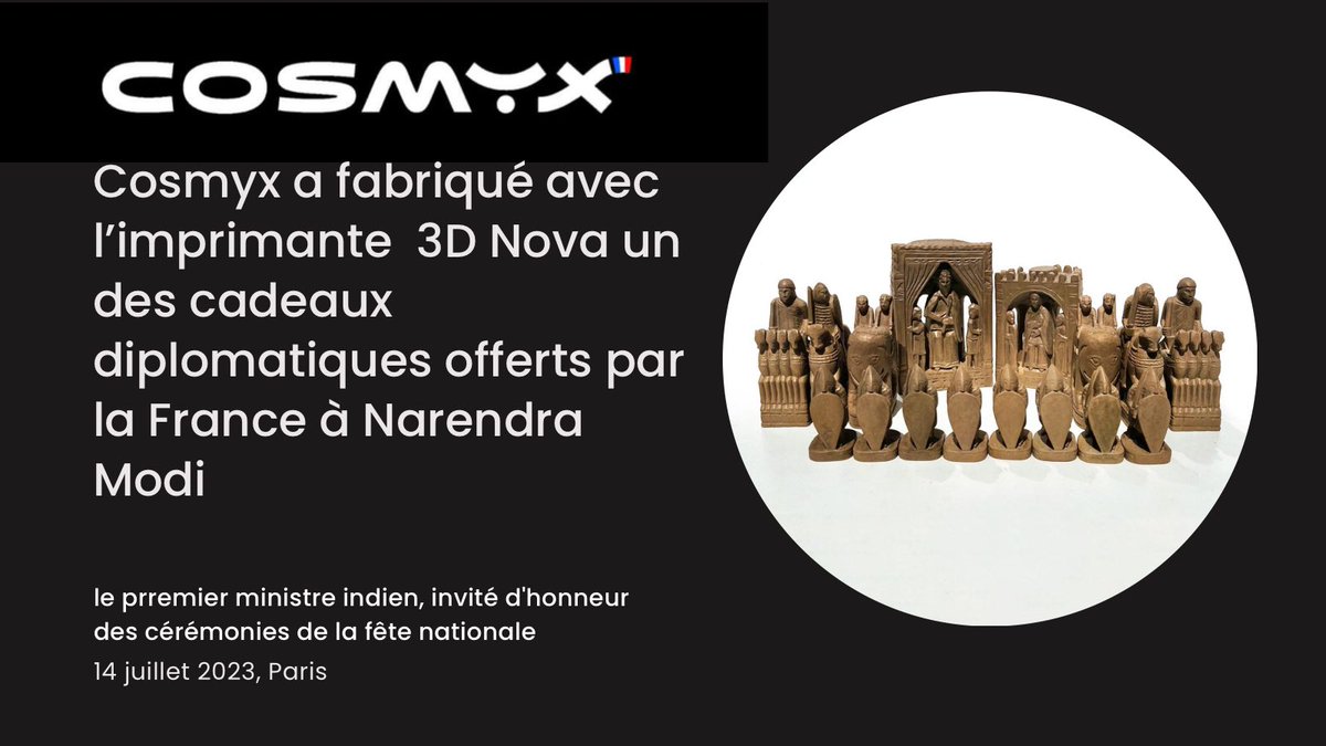 cosmyx3d's tweet photo. @cosmyx a réalisé une reproduction unique de l’#Échiquier dit "de #Charlemagne", du trésor de la basilique Saint-Denis. #impression3D #conception3D #jeu #echec par la #startup #française #Cosmyx #3D participante de l’exposition #Fabriqué en #France 2023. #industriedufutur #mira https://t.co/sx9YF8mzVW
