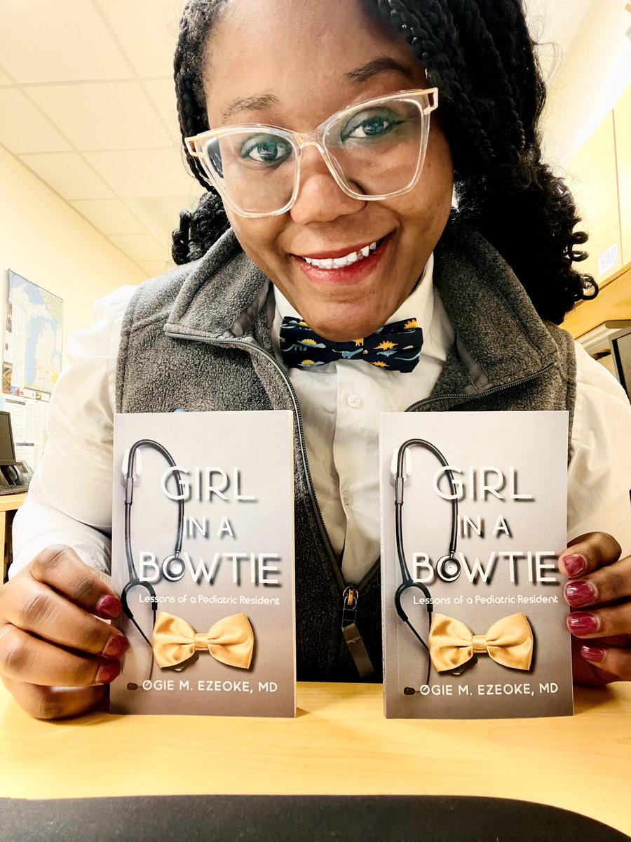 This #BowtieFriday is the perfect day to get your copy of #GirlInABowtie: Lessons of a Pediatric Resident! 

On Amazon (rb.gy/9r2kr), Barnes & Noble (rb.gy/gwhgi) or
Lulu (rb.gy/m31lw)! #MedTwitter #WritersCommunity #BookTwitter