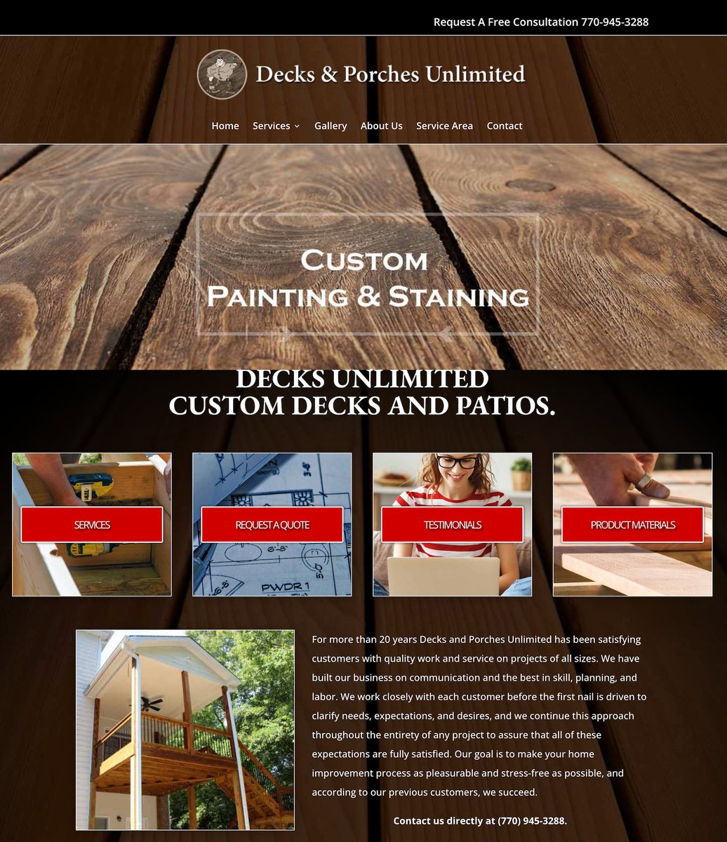 MakeItLoudWeb's tweet photo. Welcome to the MIL family! For more than 20 years Decks and Porches Unlimited has been providing customers with quality work and service on projects of all sizes

Visit Site: https://t.co/uuOd3p9v7T
View more of our work by visiting the link in our bio!

#milsites... https://t.co/YOZeBZQOG3