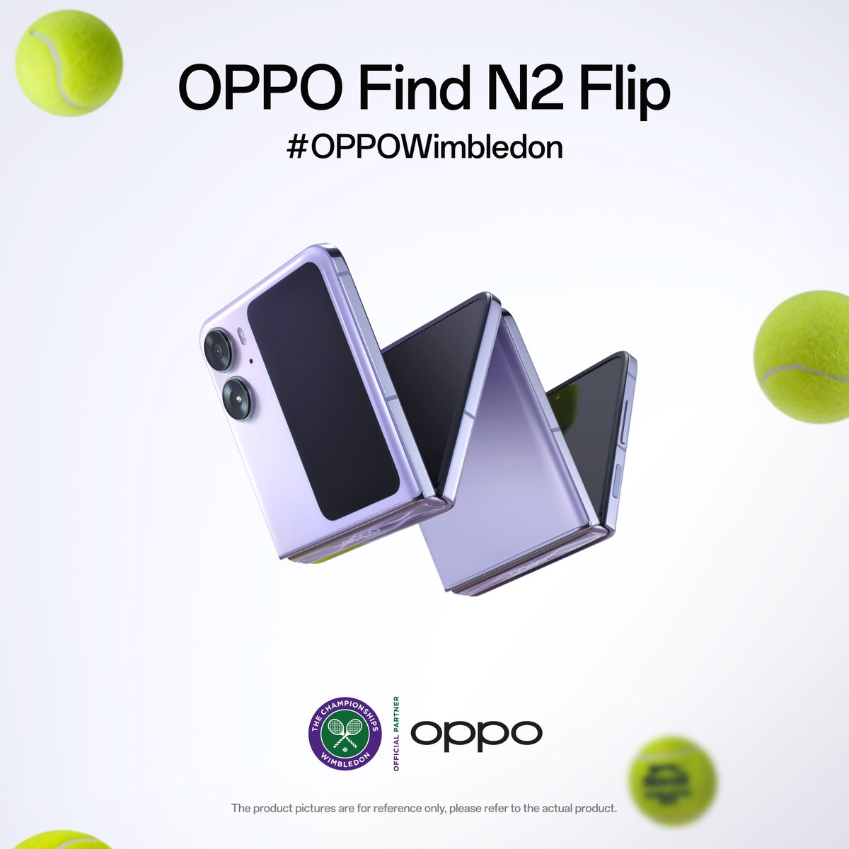 oppo's tweet photo. You'll rack up lots of Ws with the #OPPOFindN2Flip 🎾

@Wimbledon #OPPOWimbledon https://t.co/WuOnicuXae