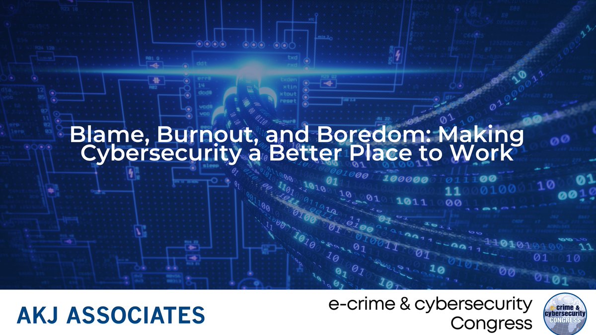 Addressing the scarcity of talent and challenges in #cybersecurity is crucial. Cultivate a blame-free culture, invest in training, foster work-life balance, and prioritise #mentalhealth. For more information our upcoming events, please visit: akjassociates.com #CISO