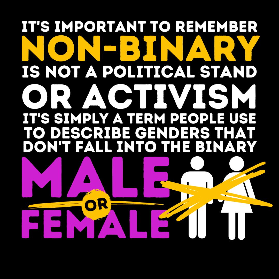 PeopleWrexUni's tweet photo. (2/2) We're celebrating #nonbinary day here the University today #diddeuaidd - Heddiw, rydym yn cydnabod di-ddeuaidd. Friday 14 July is International Non-Binary Day, but what does that mean? #wrexham #wrecsam) #wrexhamuniversity #prifysgolwrecsam #wrexhamglyndwr #wrecsamglyndwr https://t.co/0wKNapM3m8