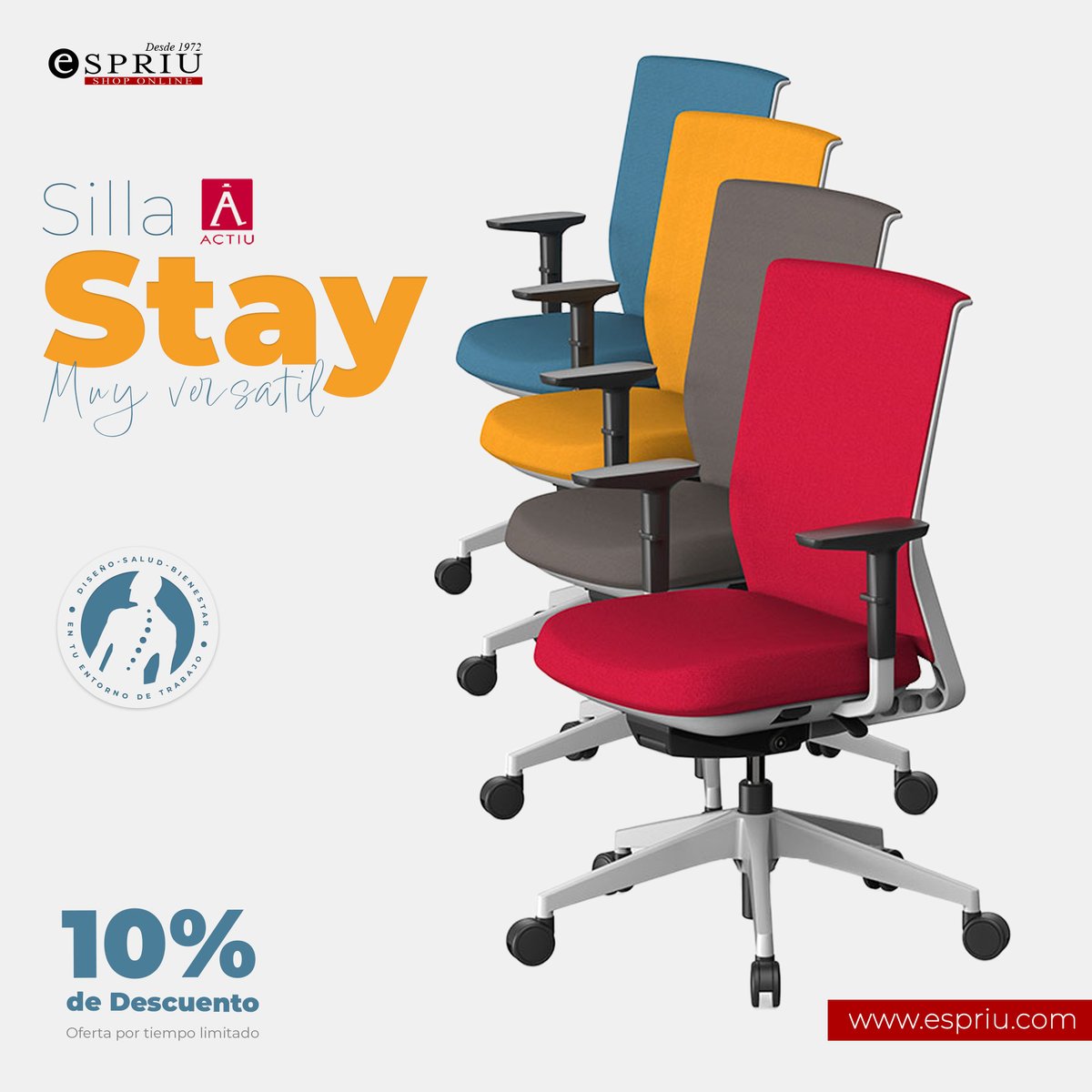Espriumobiliar1's tweet photo. Diseñada para trabajo de #oficina o teletrabajar de forma intensa😉
👉¿Lo mejor de todo? Llévatela con un 10% de #DESCUENTO y te la enviamos #GRATIS a casa🥳
#felizviernes  #silladeoficina #sillateletrabajo  #mobiliariodeoficina #enviogratis #pagoaplazos 
https://t.co/RSdFthWNDb https://t.co/2wlhGn1Fza
