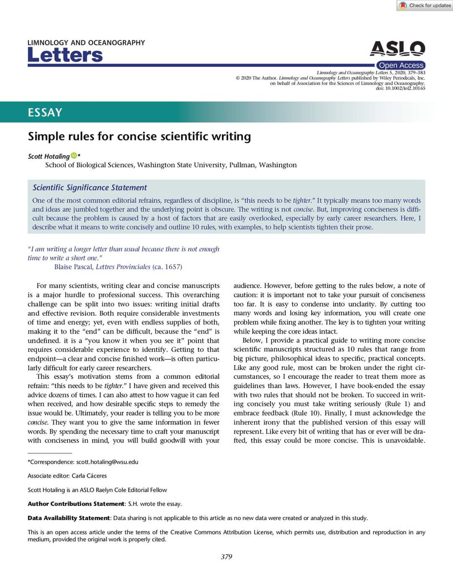 DrasmaJabeen1's tweet photo. Simple Rules for concise scientific writing? #AcademicTwitter https://t.co/hpvW6JyFl7 https://t.co/4hF11hedH9