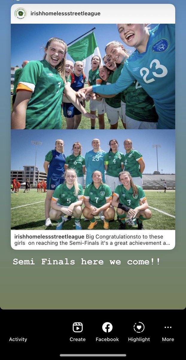 IrishStLeague's tweet photo. Beyond proud of this crew. Semi finalists @homelesswrldcup #COYGIG #aballcanchangealife @RTEsoccer @VMSportIE @NewstalkFM @OffTheBallAM @offtheball @SecondCaptains https://t.co/lMKluIsVwr
