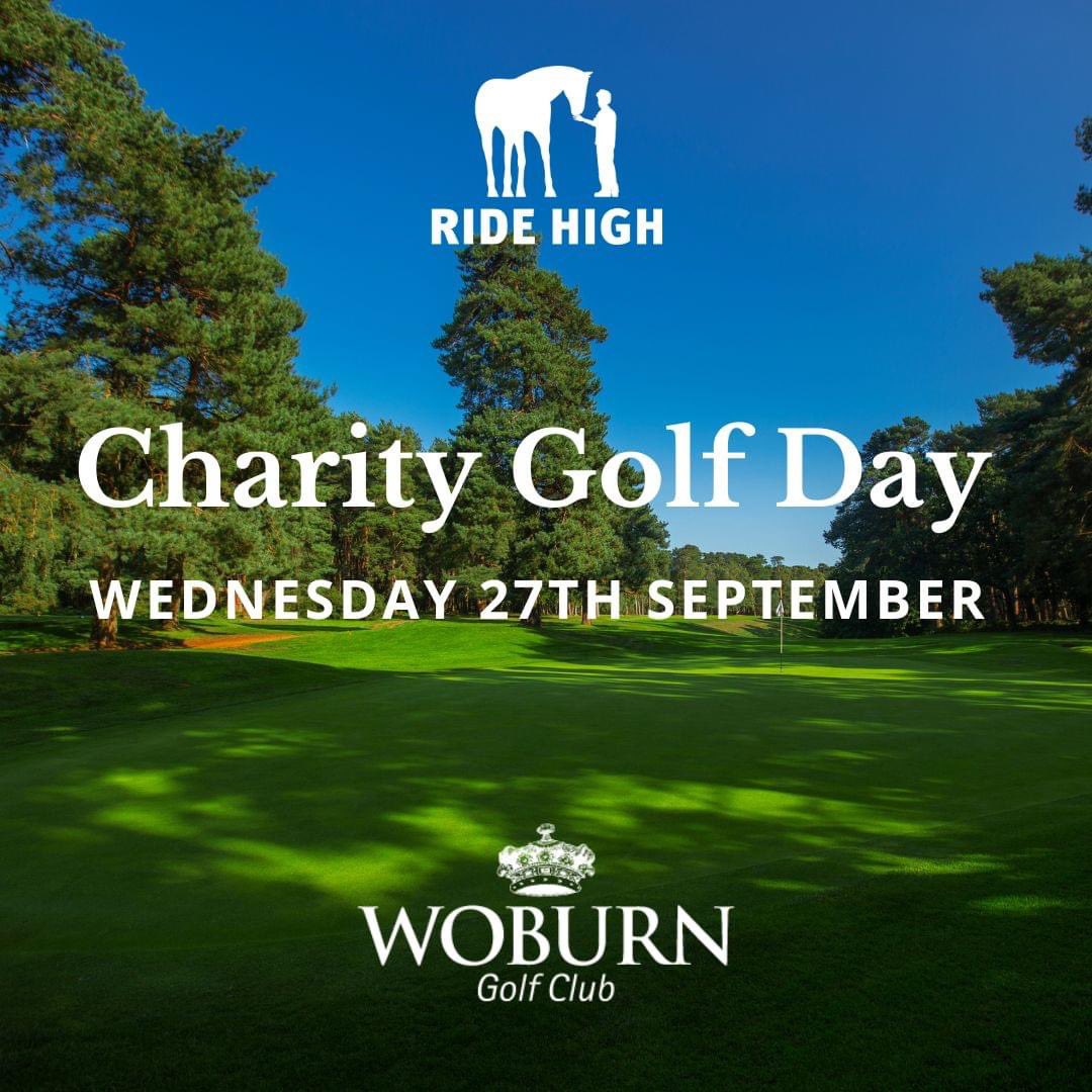 We have a few spaces left for teams 2 join us at our Charity #GolfDay at <a href="/WoburnGC/">Woburn Golf Club</a> on 27th September.
Included with entry is breakfast, a range of fun on-course comps, drinks reception, 3-course meal &amp; prize giving, Live Auction &amp; Raffle. ridehigh.org/event-fullview…

#charitygolfday
