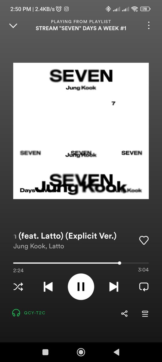 ProttashaTasnim's tweet photo. @OfficialBTSBD Keep streaming ARMYs!

#Jungkook #SEVENbyJUNGKOOK #Seven_Jungkook #SevenDaysAWeek #JungKook_Seven https://t.co/NY7oJ3sK58