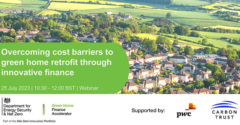 thecarbontrust's tweet photo. On 25 July, we explore how the #GreenHomeFinanceAccelerator programme supports the development of green finance products to improve the energy efficiency of homes.🏡

Hear project representatives discuss their innovative home retrofit and green finance solutions👇

#GHFA #NZIP