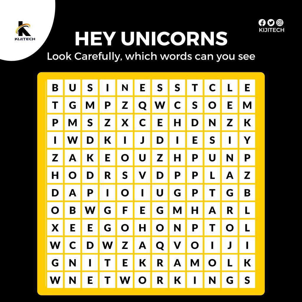 kijitech's tweet photo. Hey Unicorns, Let’s do a quick eye check😌!
Look carefully at this table, which words can you see?
Send in your answers in the comments section.
#friday #kijitech #game https://t.co/RFzG0CbU3f