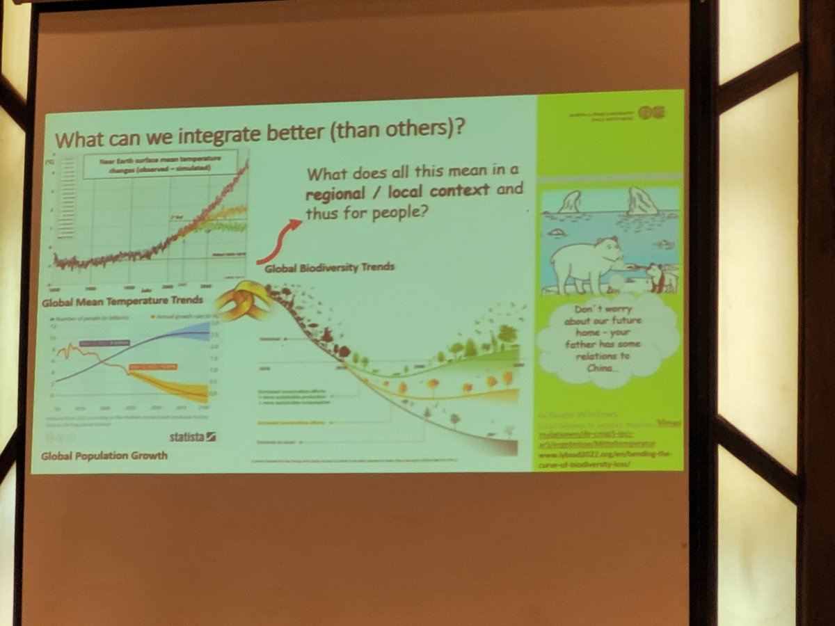 KelegMerham's tweet photo. An inspiring talk by @ChristineFurst about the pressing importance of #integrated &amp; #extended studies of #LandscapeEcology to actually address the #complexity of the landscapes. Most importantly, how to communicate our results with #people? #actionablescience #researchforchange https://t.co/W7BNku6EUh