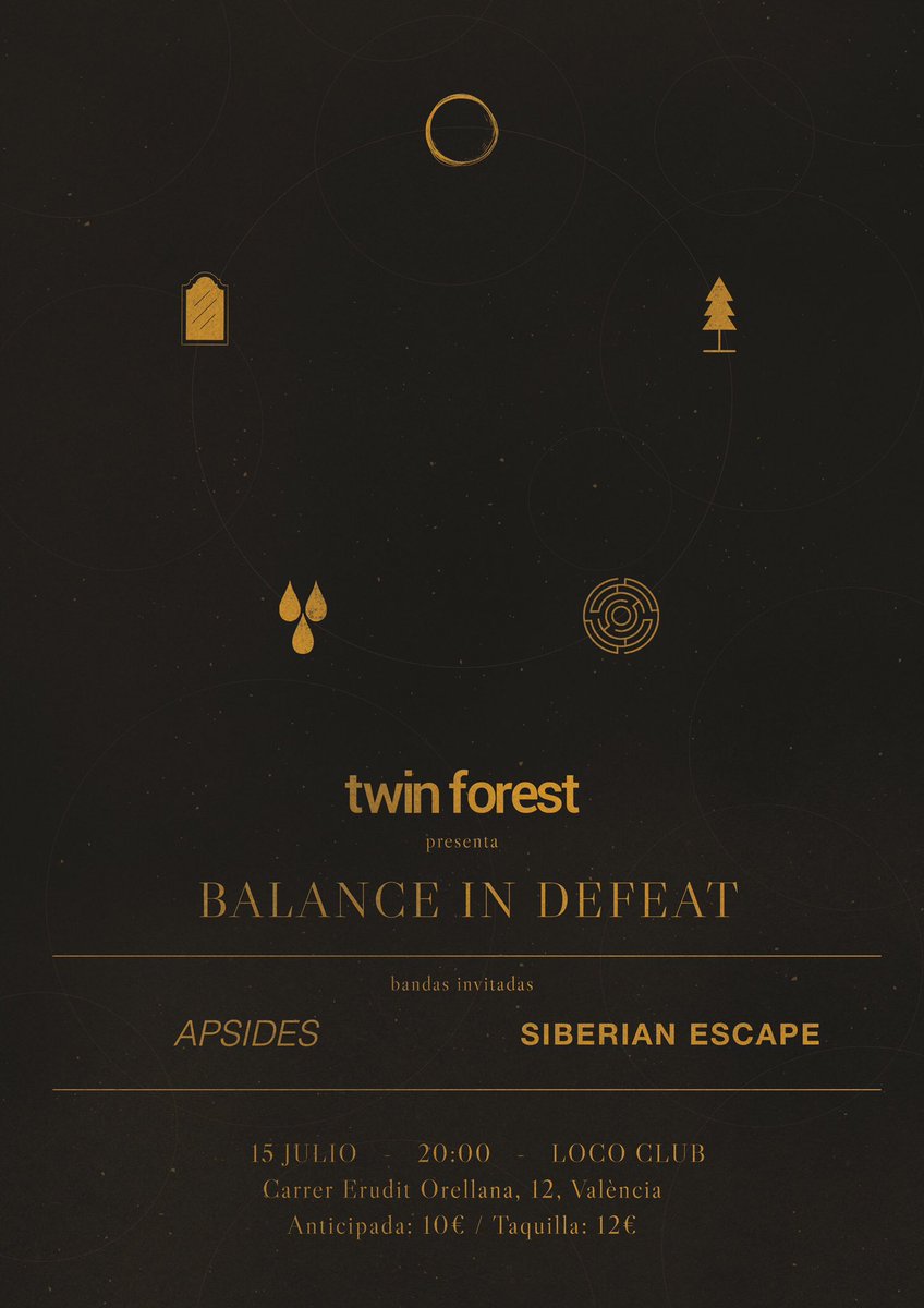 twinforestband's tweet photo. MAÑANA ⚡️

w/ Apsides &amp; @SiberianEscape 

Entradas:

https://t.co/fOeyKZLavW https://t.co/seY2BPPrv6