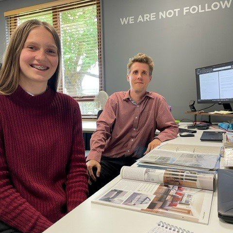 FlemingHomes's tweet photo. Delighted to have been joined this week by @DYWBHS 's Eliza on a 3-week work experience placement exploring #selfbuildhome design. We already think Eliza is one to watch for the future! #dyw #DYWBorders #workbasedlearning #careerready https://t.co/3FiKgOM907