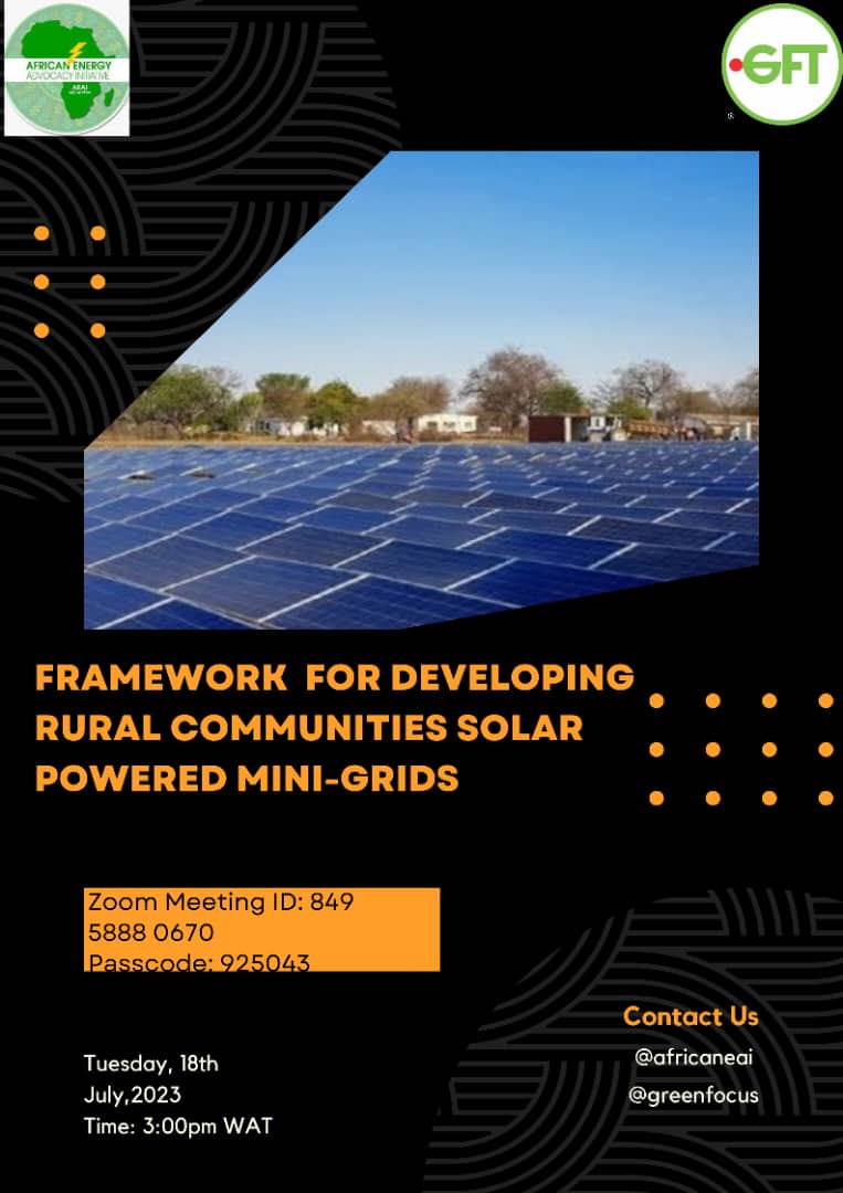 AfricanEAI's tweet photo. Mini-grids occupy a unique part of the energy ecosystem. Developing a mini-grid requires adequate planning and resources,  which are often overlooked. 

Kindly register to attend via this link: 
https://t.co/MvmbNQT6Zf https://t.co/c3fNDAMPHv