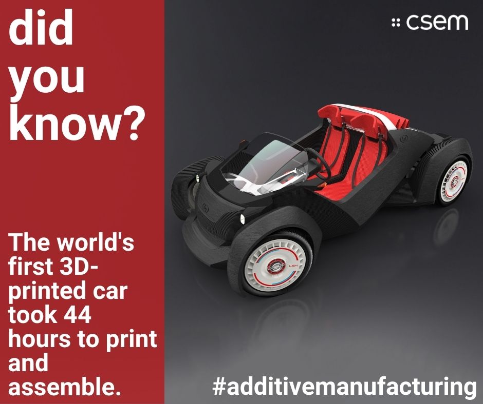 🌟✨Summer Fun fact #1 In 2014 the world's first 3D-printed car, named Strati, was brought to life! In a mere 44 hours, the entire vehicle was printed and assembled. This groundbreaking creation took place during a captivating 6-day show, where the car was built in 3 phases.
