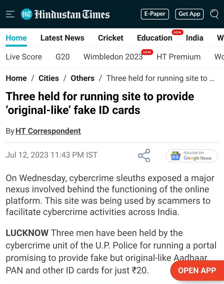 Orionis57's tweet photo. "these fraudsters has almost prepared a parallel system to create forged Aadhaar and PAN cards using a software and a website through which the forged IDs get verified whenever banks and other agencies crosscheck the identity of a person. "

#AEFIS

https://t.co/jFhoKOkYOQ https://t.co/Q0ZkJUx46I